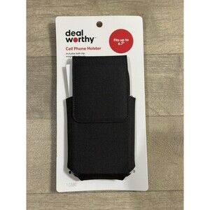 Deal Worthy Cell Phone Holster Pouch Black Wallet Case Belt Clip For Phone 6.7”